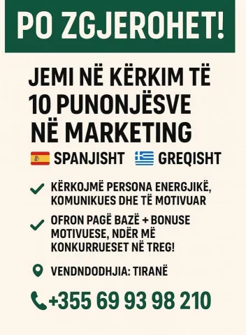 10 punonjës në marketing që flasin spanjisht dhe greqisht!
