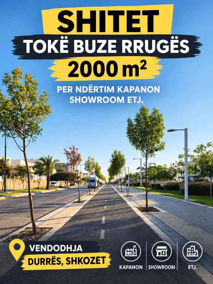 Durres, shes truall , 1.999 m² (Shkozet ne Durrës)