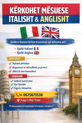 Kerkohet mesuese, Italishte, Anglishte, Frengjishte
