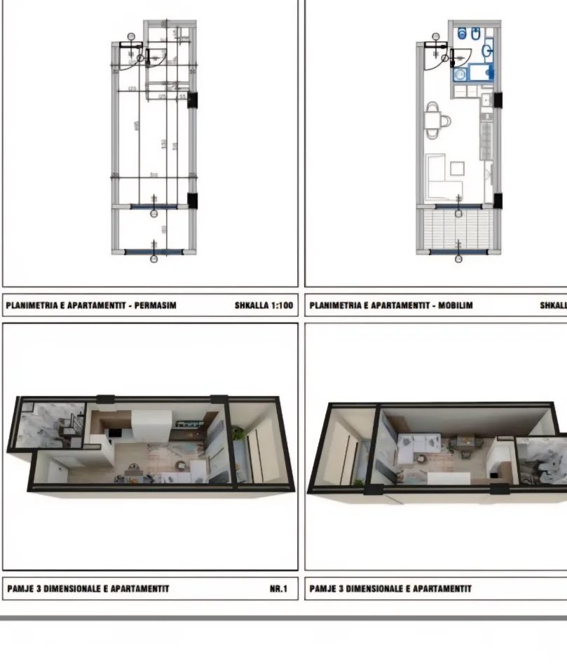 Qerret, shitet garsoniere njëdhomëshe , Kati 3, sip 38 m² =51.300 € (QERRET KAVAJË)
