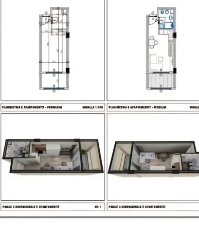Qerret, shitet garsoniere njëdhomëshe , Kati 3, sip 38 m² =51.300 € (QERRET KAVAJË)