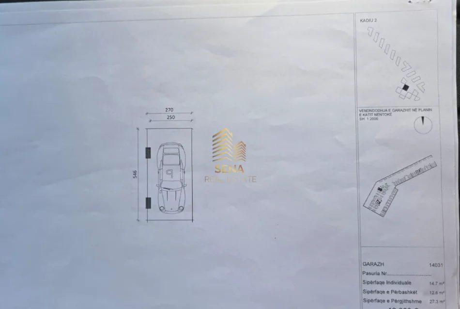 Shitet, 1 Post Parkimi, Ali Demi- Rezidenca Kadiu, 600 Euro/m2