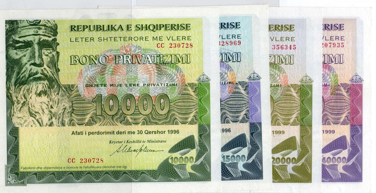 LETRA ME VLERE ( BONO PRIVATIZIMI )