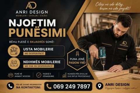 Tirane, ofroj vend pune mobilier dhe ndihmes mobilier