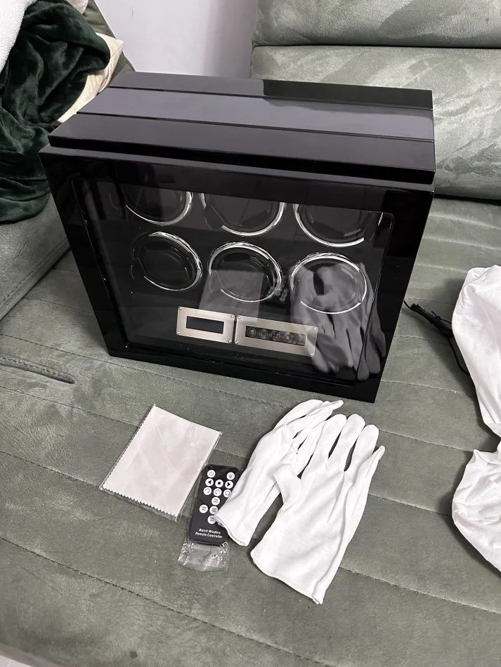 ✅SHITET KUTI ORASH LUKSOZE ME KURDISJE EDHE AKSESORESH E ARDHUR NGA ZVICRA ME DRRU PIANO BLACK CARBON ME LED TOUCH ME SH