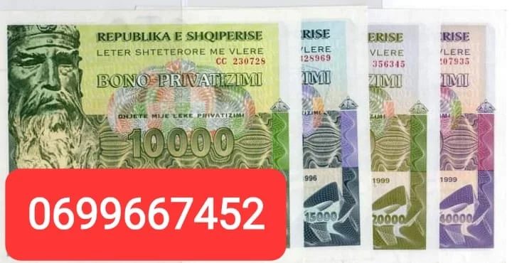 Tirane, blej bono privatizimi600 €
