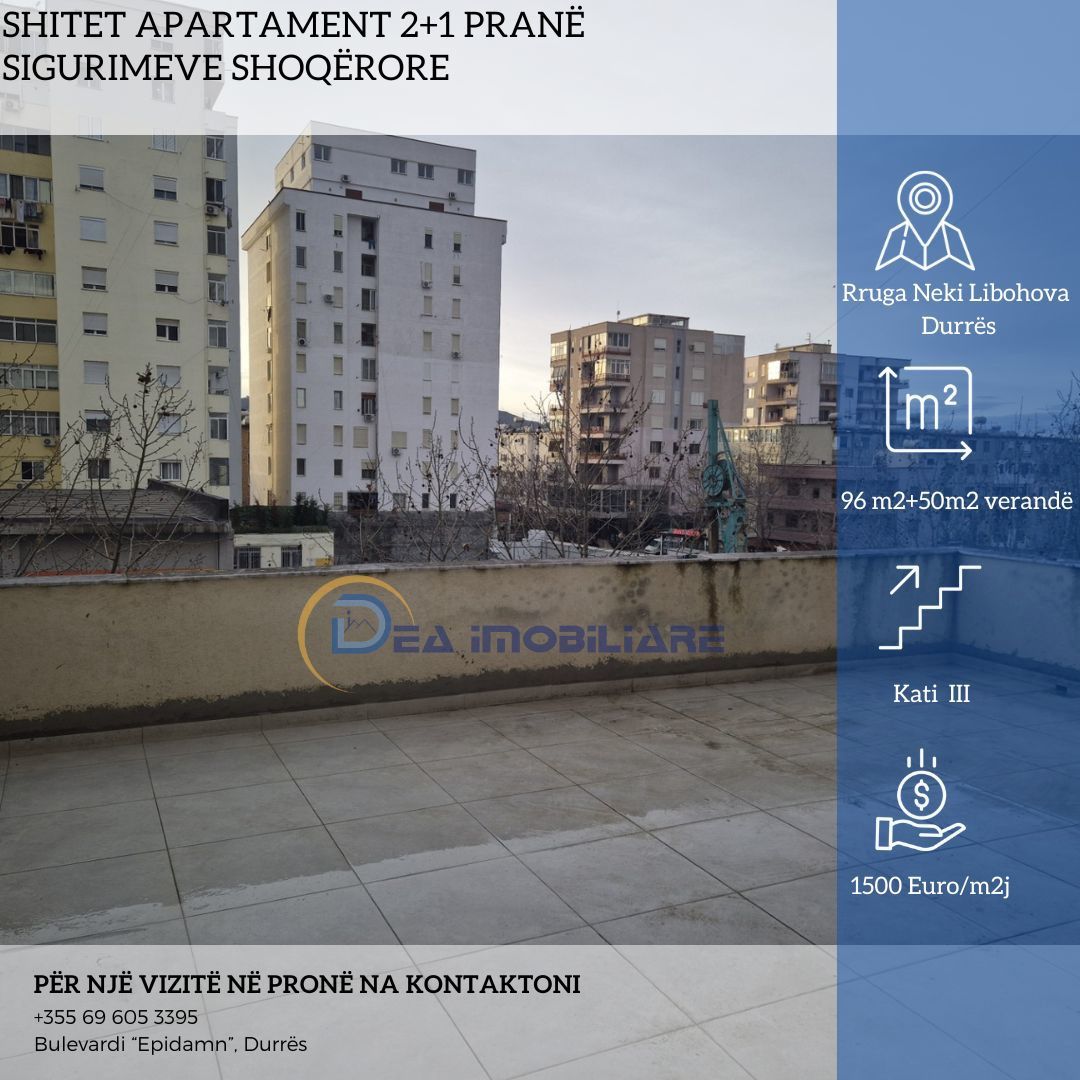 SHITET AP 2+1+ VERANDE PRANE SIGURIMEVE SHOQERORE